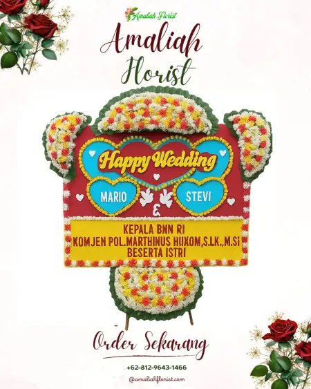 Papan Bunga Pernikahan Karanggayam